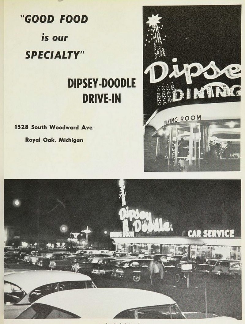 Dipsey Doodle - Ferndale High School Yearbook 1958 - Woodward Ave (newer photo)